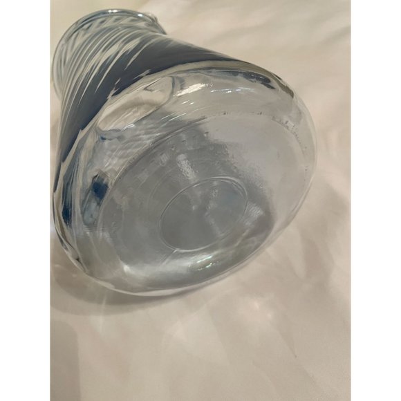 Vintage Blue Swirl Glass Pitcher - Picture 7 of 7